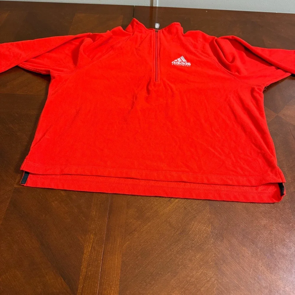 Vintage adidas Equipment Fleece Quarter Zip Pullover Red Men's M EQT‎ 90s